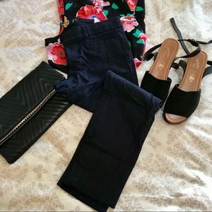 Banana Republic Sloan Cropped Pant in Dark Wash